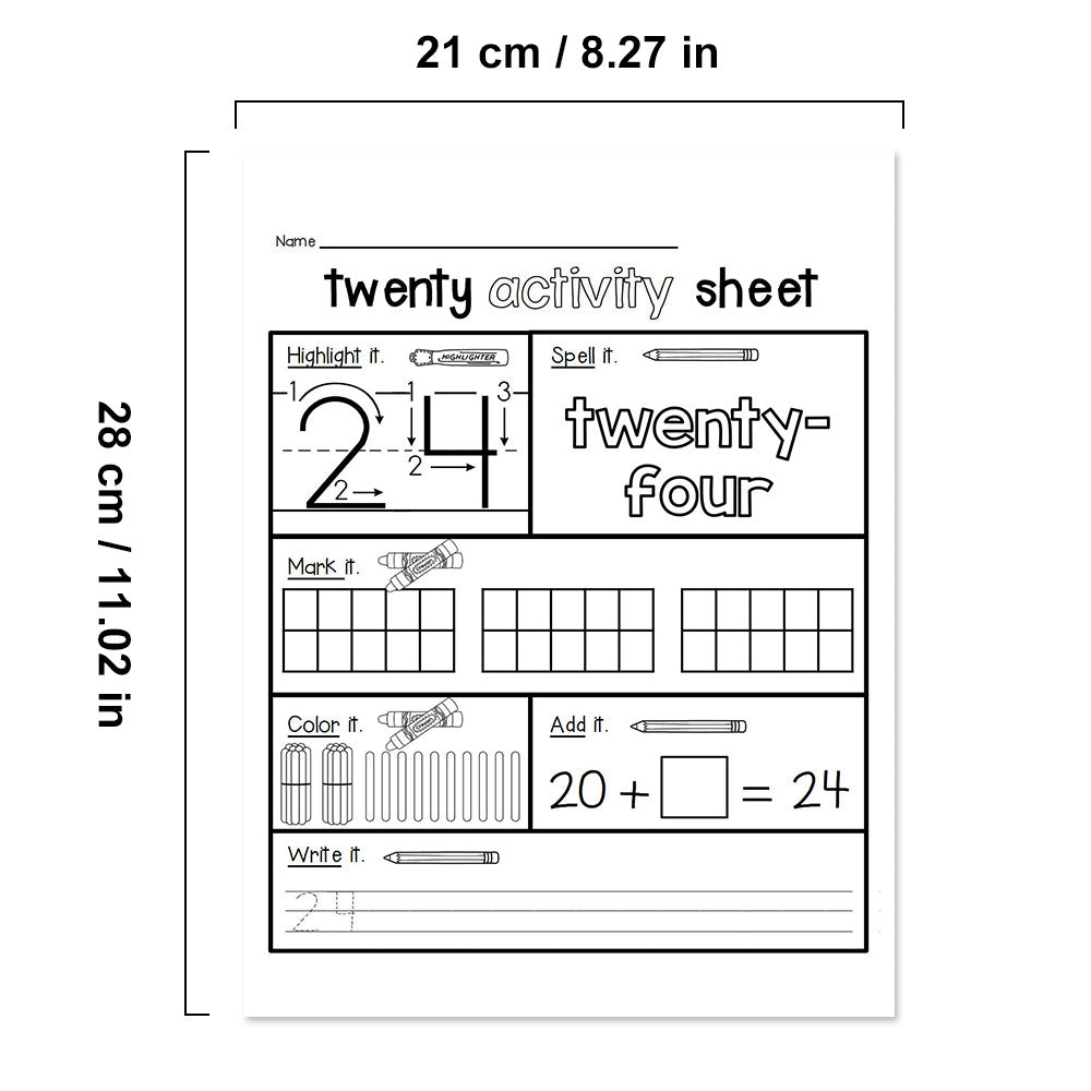 Number Tracing Book for Kids, Math Workbook with Drawbar