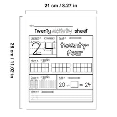 Number Tracing Book for Kids, Math Workbook with Drawbar