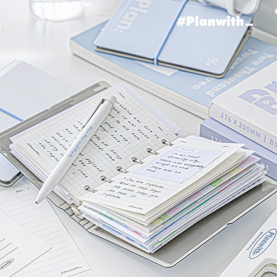 A7 Mini Notebook Simplicity Journal 6 Ring Loose Leaf Pocket Planner