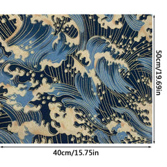 Japanese Wave Cotton Quilting Fabric for DIY Sewing