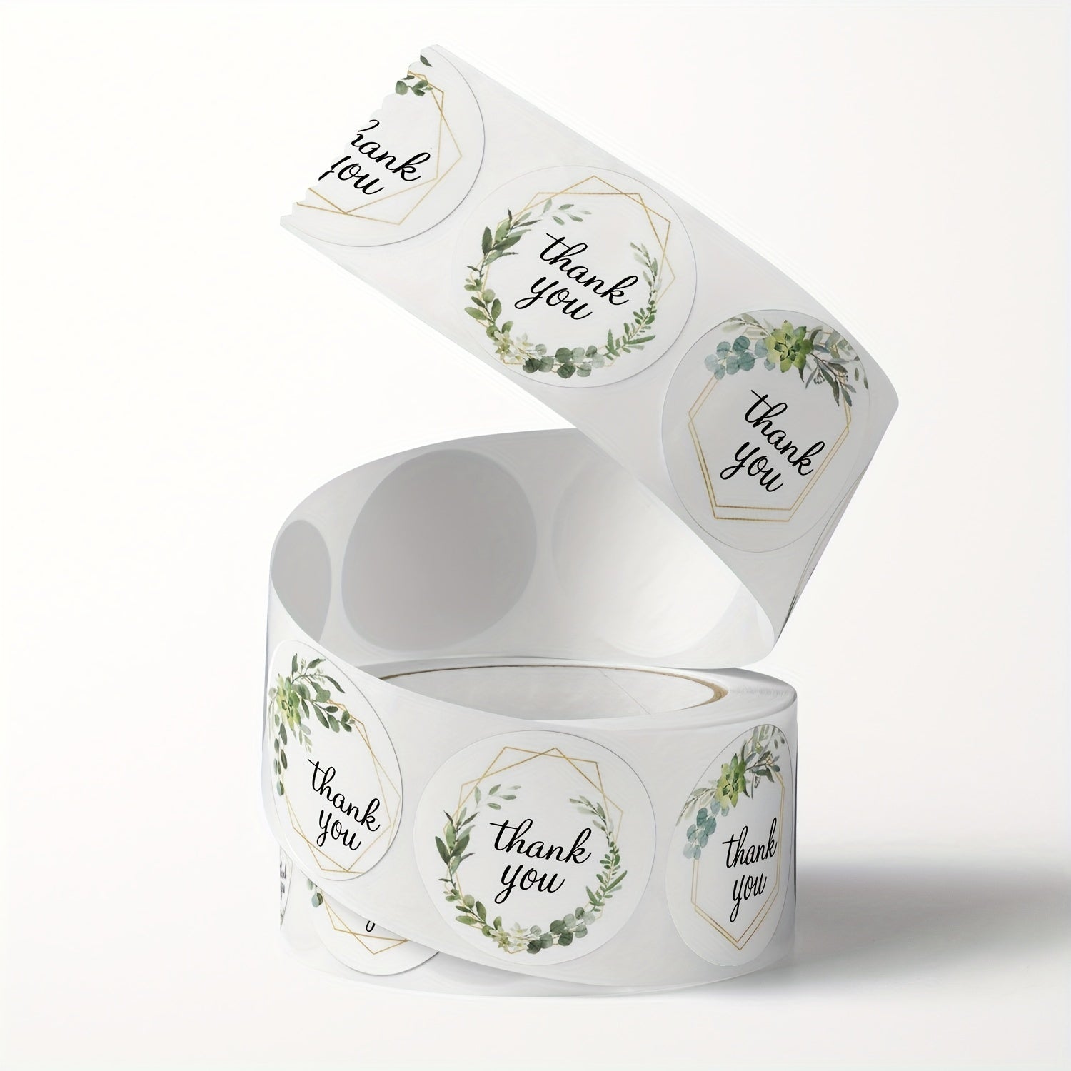 500 Floral Thank You Stickers Wedding Decor Self Adhesive Labels
