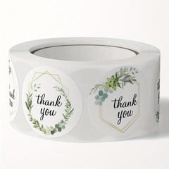 500 Floral Thank You Stickers Wedding Decor Self Adhesive Labels