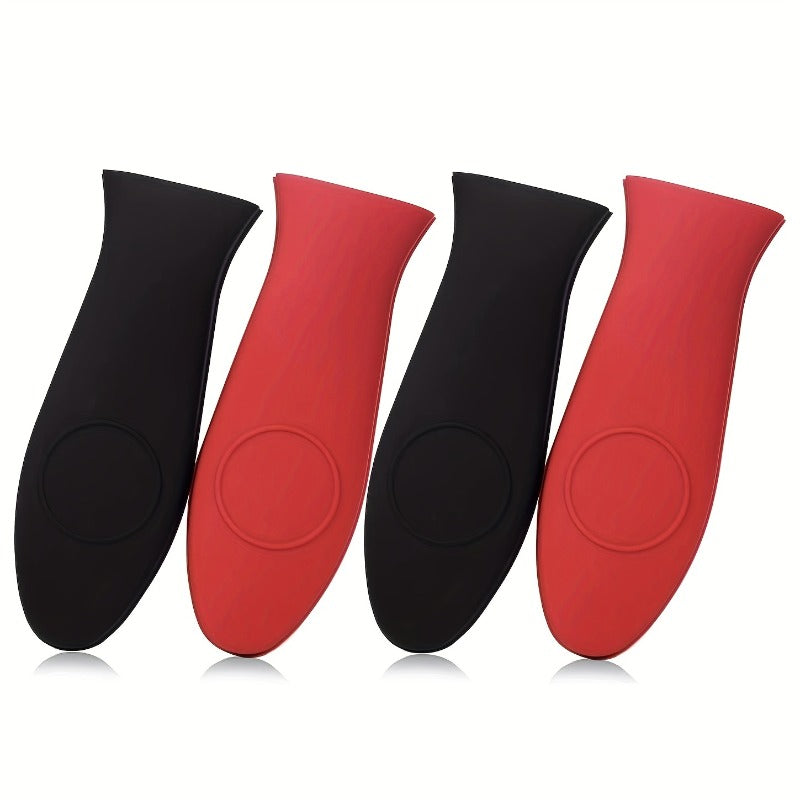 4 Pcs Silicone Hot Handle Holder Anti Slip Pot Holder Heat Resistant