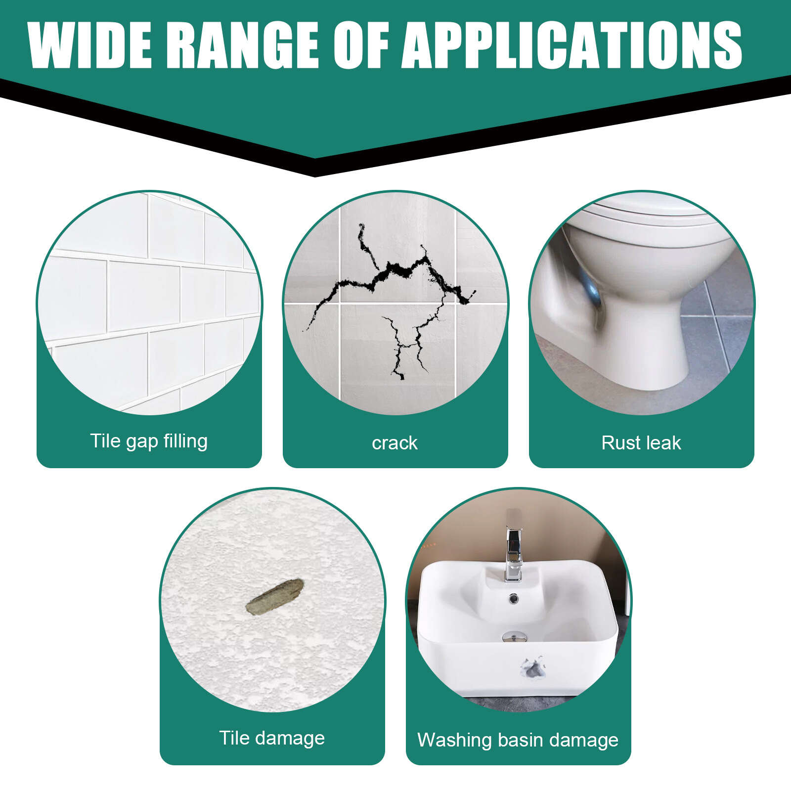Tile Repair Paste Fast Adhesive for Marble Bathtub Toilet Crack Repair
