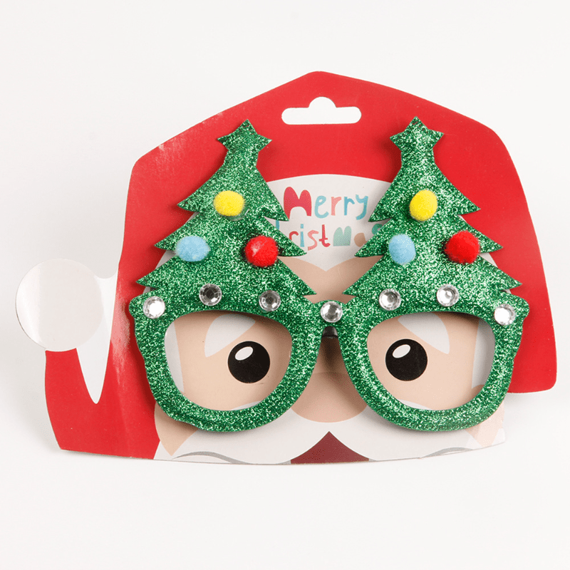 Christmas Party Antlers Glasses Holiday Gift Props