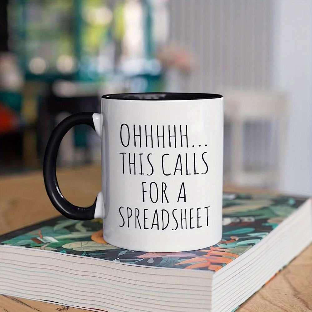 325ml Creative Letter Printed Coffee Mug Funny Ceramic Cup