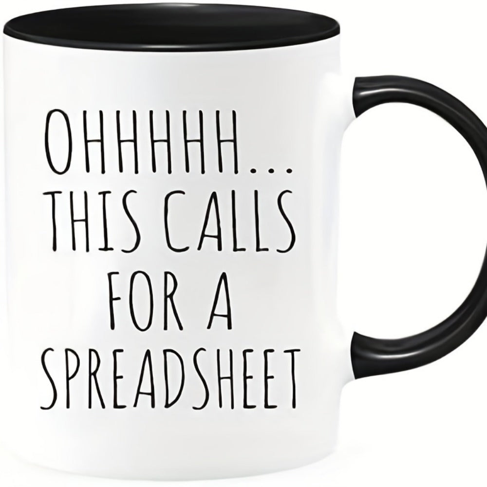 325ml Creative Letter Printed Coffee Mug Funny Ceramic Cup