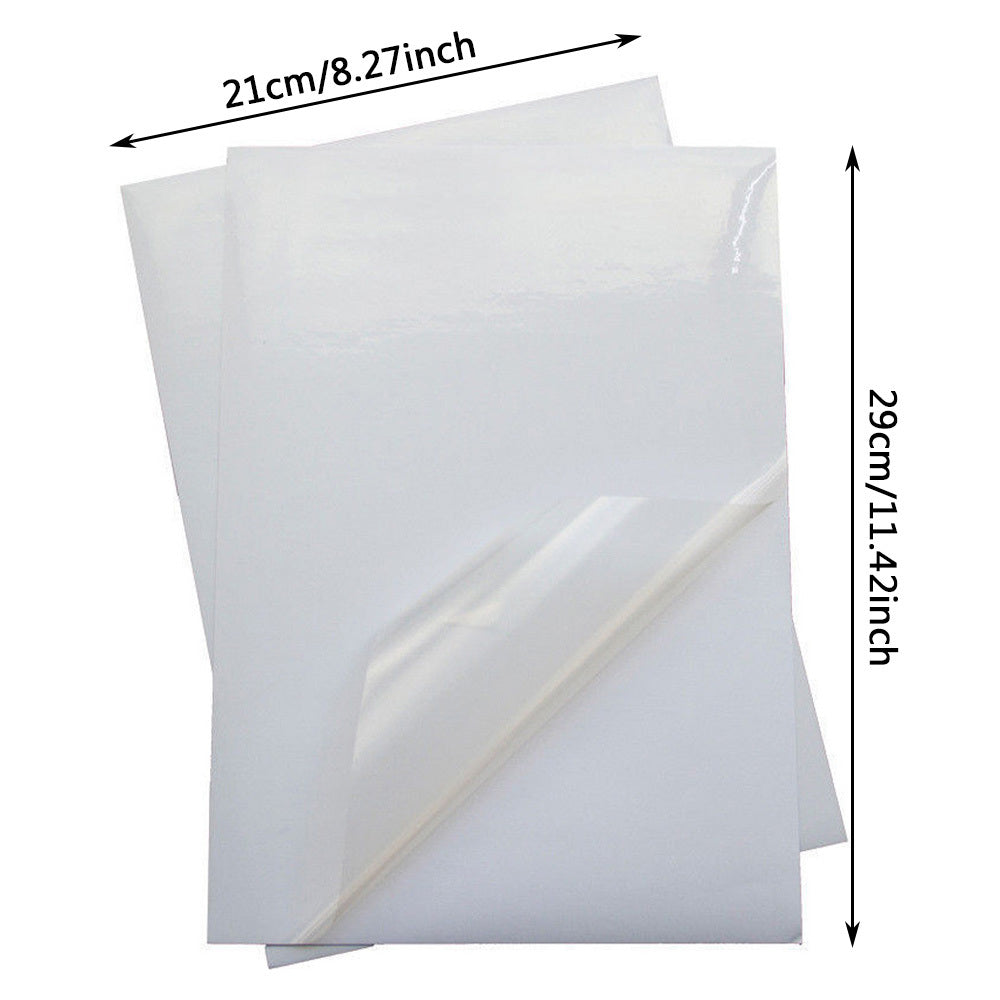 10pcs A4 Clear Sticker Paper Inkjet Printer Label Waterproof