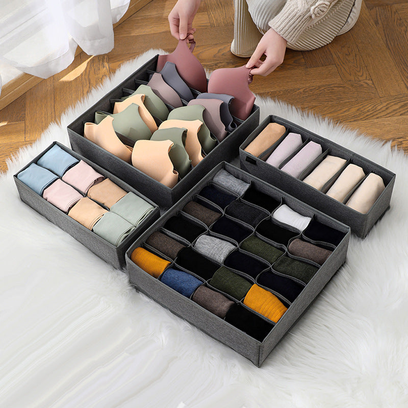 Drawer Storage Basket Clothes Divider Box - 16 24 Grid Underwear Organizer