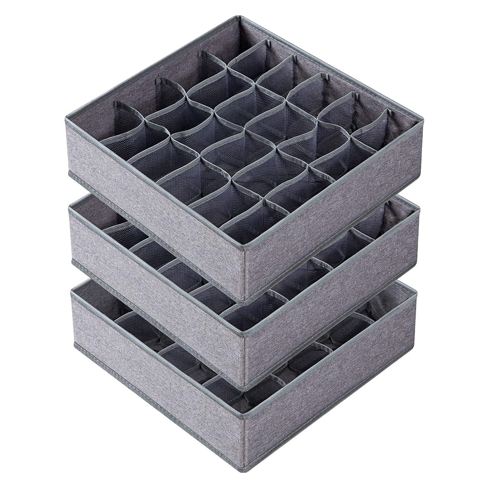 Drawer Storage Basket Clothes Divider Box - 16 24 Grid Underwear Organizer