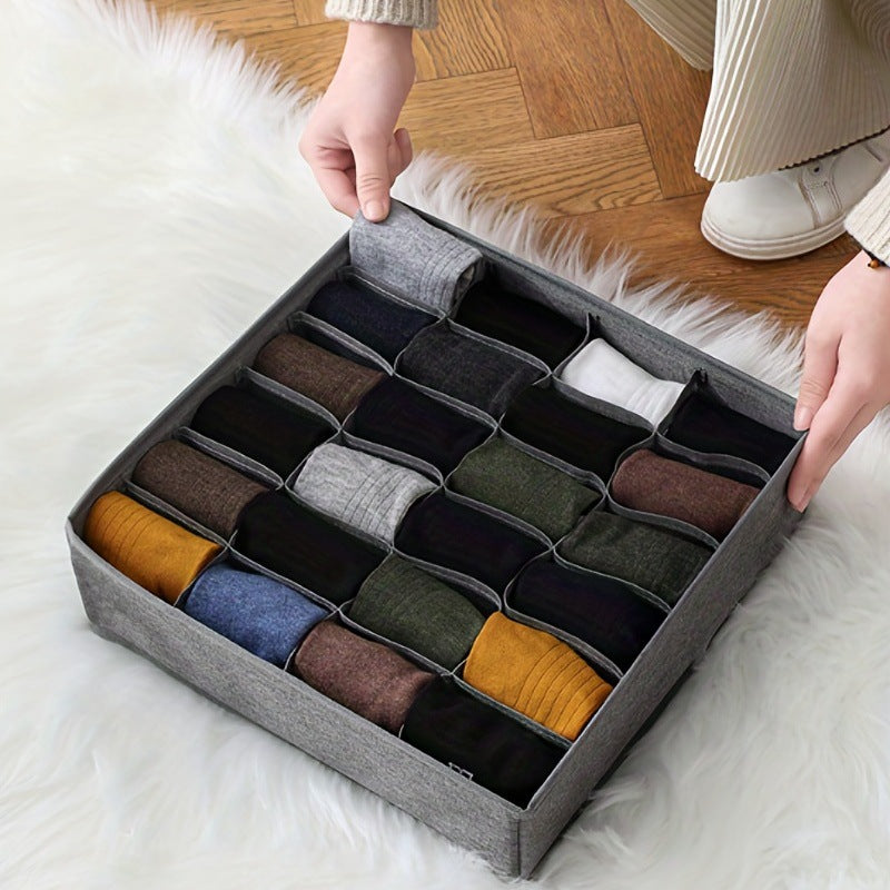 Drawer Storage Basket Clothes Divider Box - 16 24 Grid Underwear Organizer