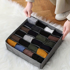 Drawer Storage Basket Clothes Divider Box - 16 24 Grid Underwear Organizer