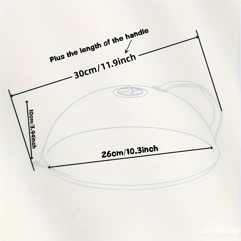 Microwave Food Anti Sputtering Cover with Handle Heat Resistant Lid