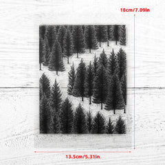 Christmas Clear Stamps Set Pine Forest DIY Craft Art Gift