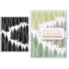 Christmas Clear Stamps Set Pine Forest DIY Craft Art Gift