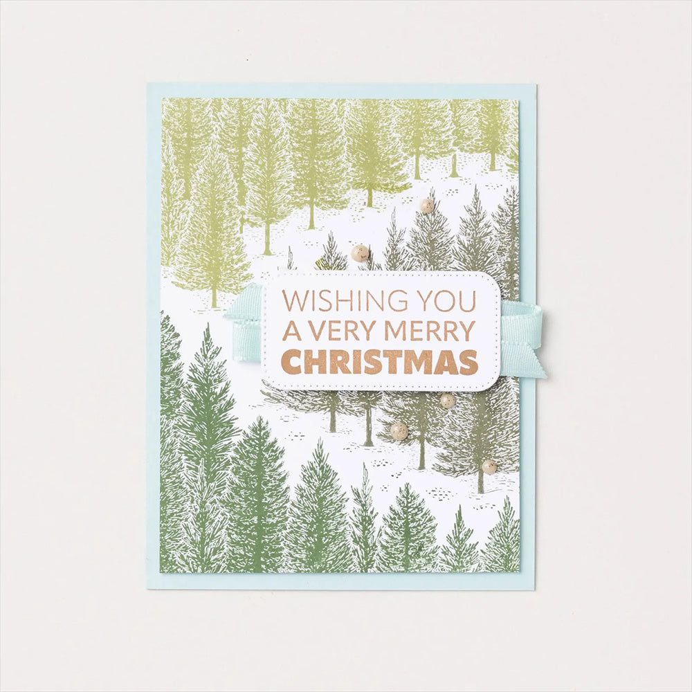 Christmas Clear Stamps Set Pine Forest DIY Craft Art Gift