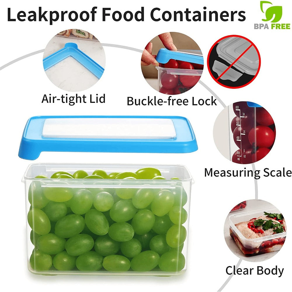 3pcs Airtight Food Storage Containers Leakproof Stackable Kitchen Containers