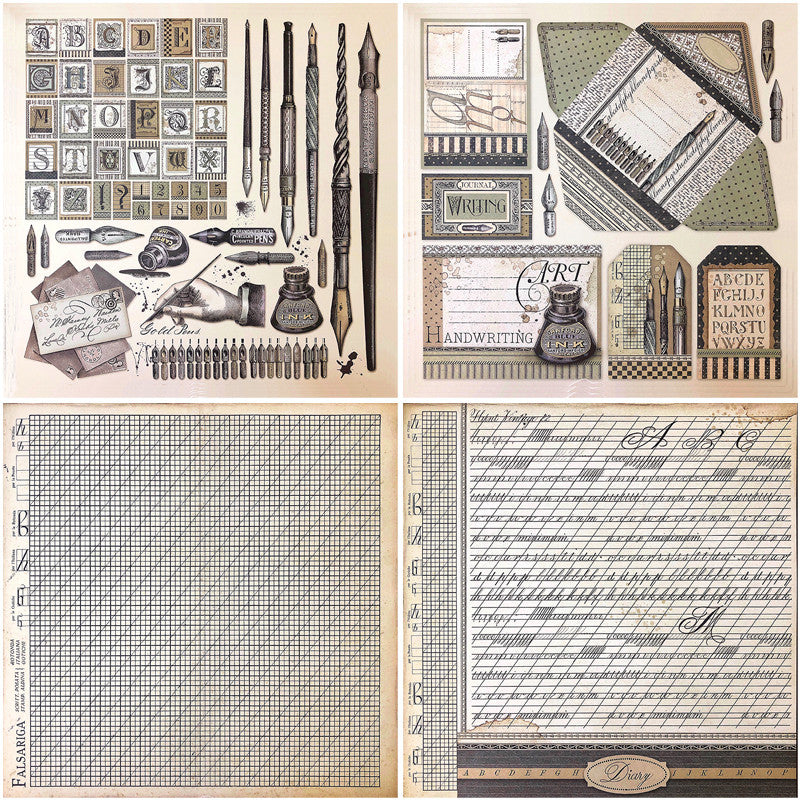 15 Sheets Large Writing Paper, Retro Journal Decoration DIY, 70 Limit