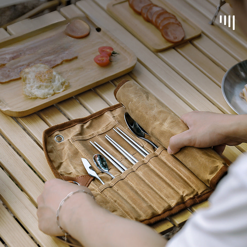 Outdoor Tableware Storage Bag for Camping Picnic Hiking
