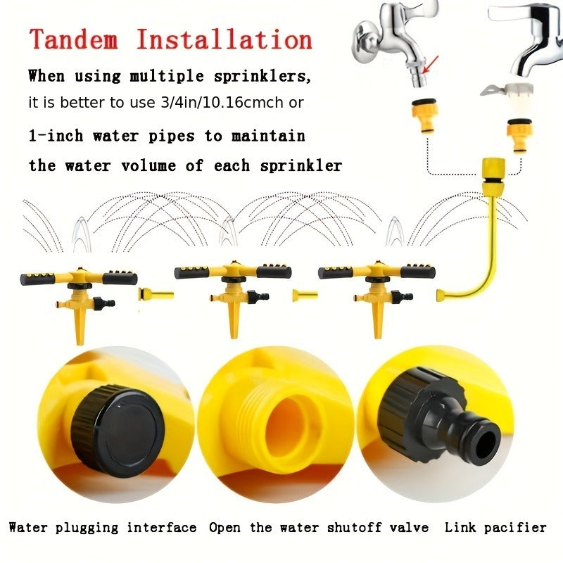 360 Rotating Sprinkler Head for Flower Watering