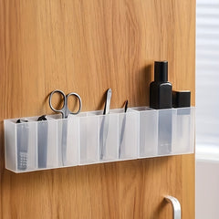 2pcs Wall Mounted 3 Grid Storage Box For Eyebrow Pencil Lipstick