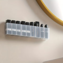 2pcs Wall Mounted 3 Grid Storage Box For Eyebrow Pencil Lipstick