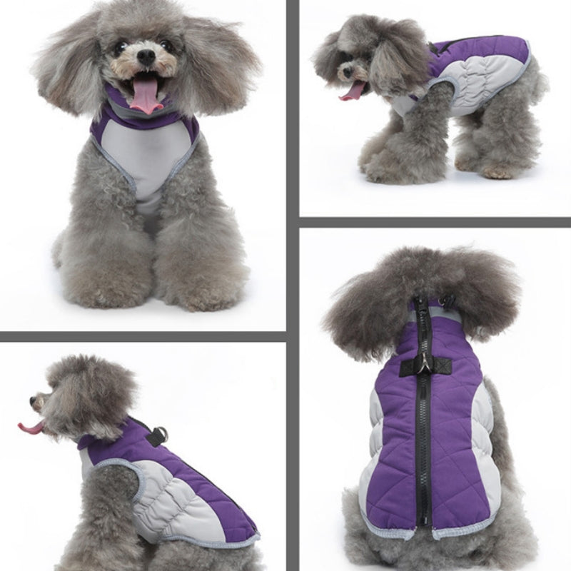 Dog Winter Warm Coat Soft Thickened Pet Clothes Dog Jacket With Zipper