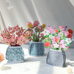 3D Porcelain Vase Greeting Card Thank You Bouquet Blessings Card