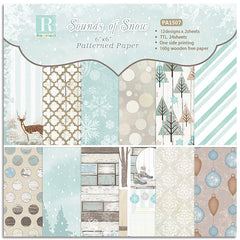 24 Sheets Christmas Snow Checkered Background Paper for Journal Making