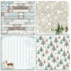 24 Sheets Christmas Snow Checkered Background Paper for Journal Making