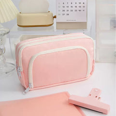 Large Capacity Pencil Case with Front Window, Stationery Box for Students