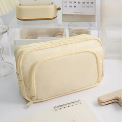 Large Capacity Pencil Case with Front Window, Stationery Box for Students