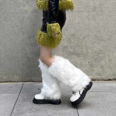 Plush Leg Warmers Knee High Socks Women's Stockings