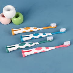 4pcs Kids Fawn Cartoon Toothbrush Soft Hair Baby 2-12 Years Gum Protection