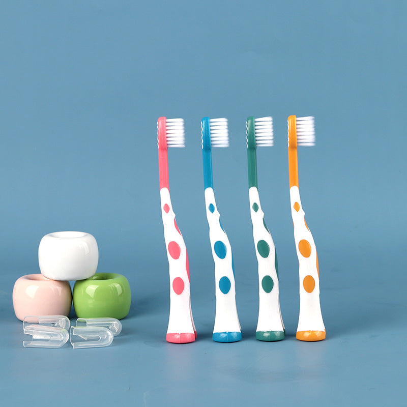 4pcs Kids Fawn Cartoon Toothbrush Soft Hair Baby 2-12 Years Gum Protection
