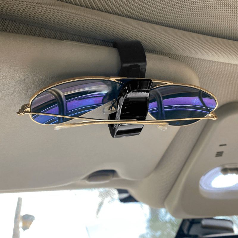 2pcs Universal Sunglasses Clips Car Visor Glasses Card Holder Auto Accessories