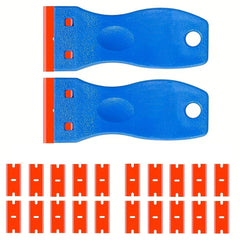 Plastic Razor Blade Scraper with 20pcs Blades for Gasket & Adhesive Removal