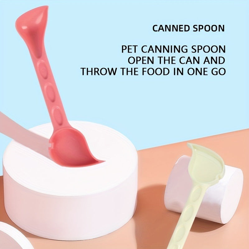 Pet Can Opener Spoon Multifunctional Plastic Cat Food Spoon
