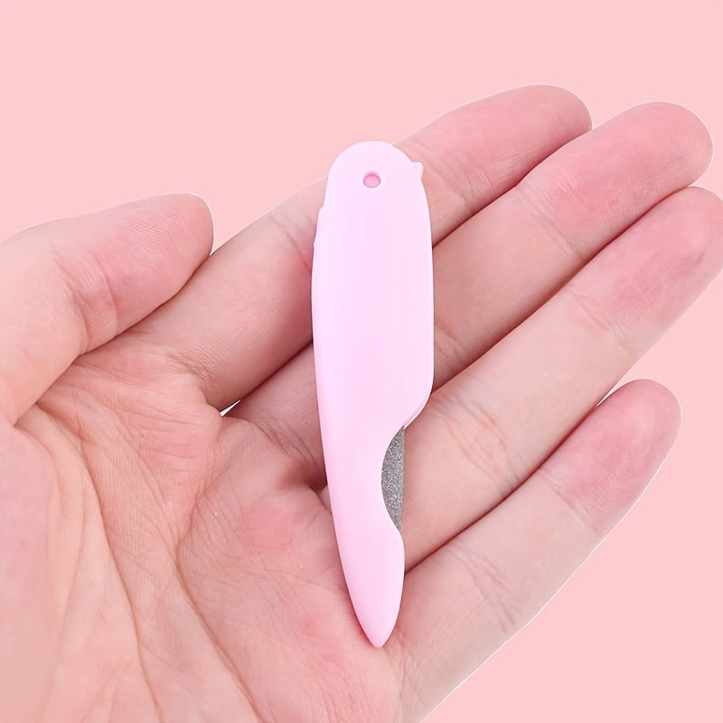 Stainless Steel Folding Nail File Double Sided Cuticle Shaping Tool