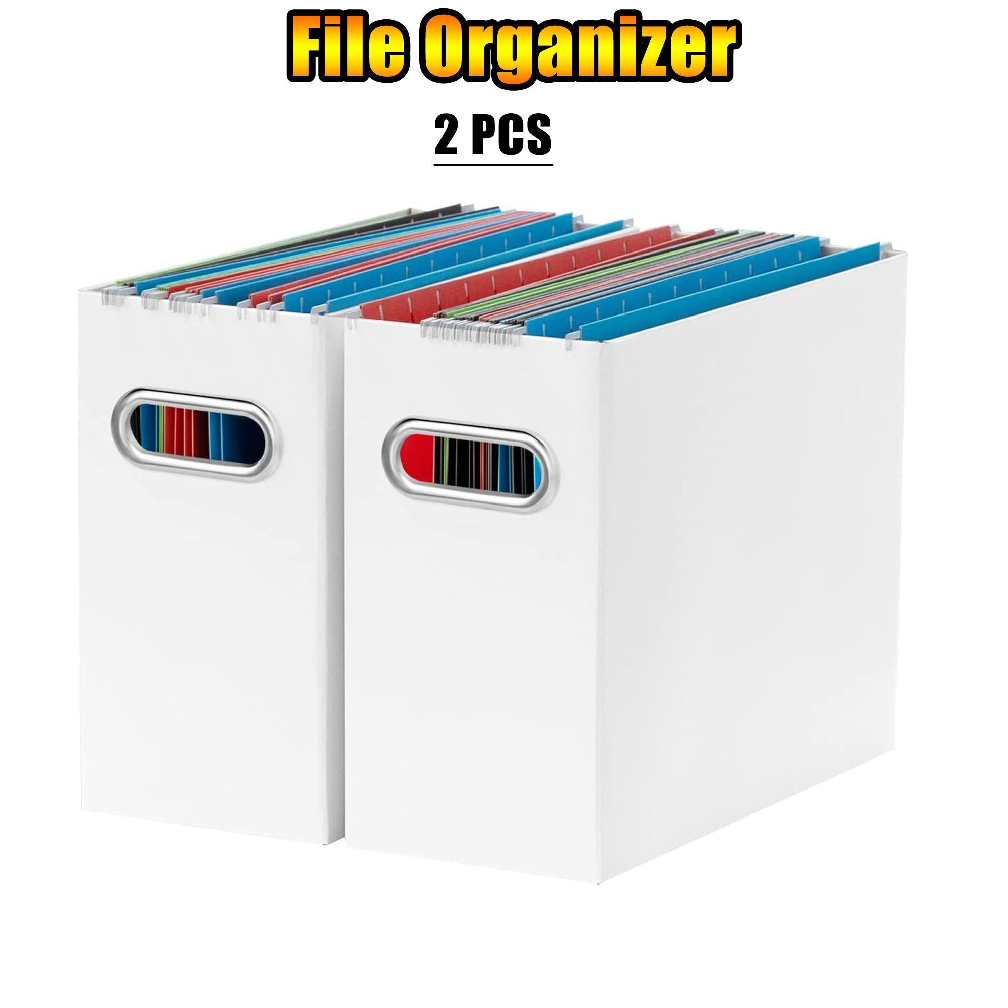 Oterri File Organizer Small Storage Box Cardboard File Folder Organizer