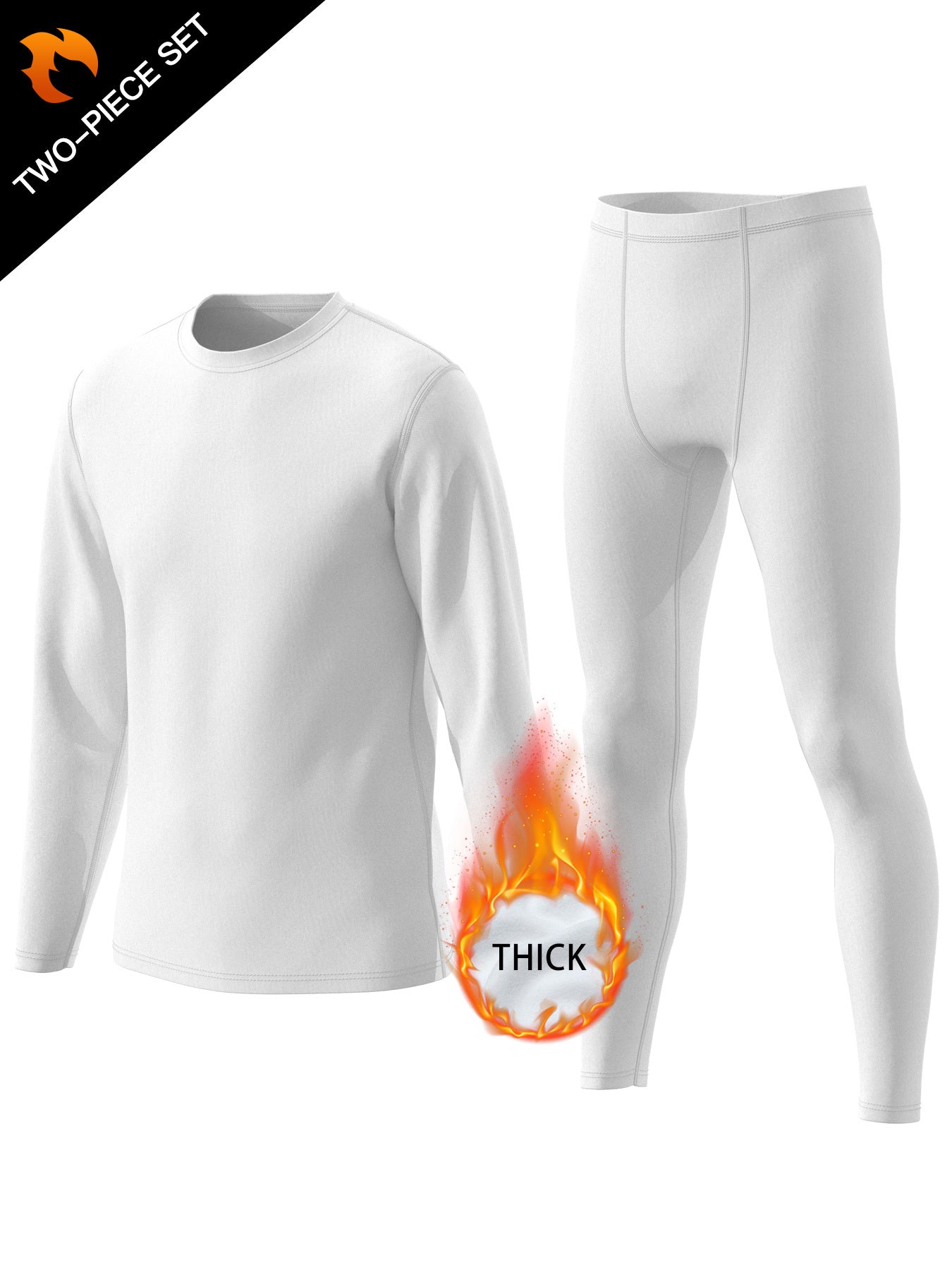Men's Warm Quick-Dry Sport Set: Long Sleeve Tee & Compression Pants