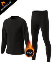 Men's Warm Quick-Dry Sport Set: Long Sleeve Tee & Compression Pants