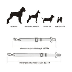 Adjustable Dog Leash Pet Safety Belts Dog Car Seat Belt Pet Traction Rope