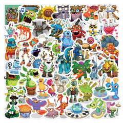 60pcs Monster Anime Love Doodle Waterproof Stickers Pack