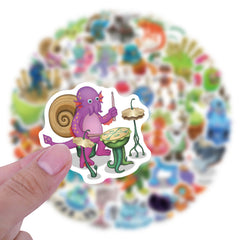 60pcs Monster Anime Love Doodle Waterproof Stickers Pack