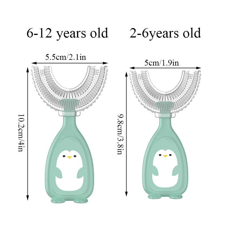U-Shaped Silicone Toothbrush for Kids - Oral Cleaning Care