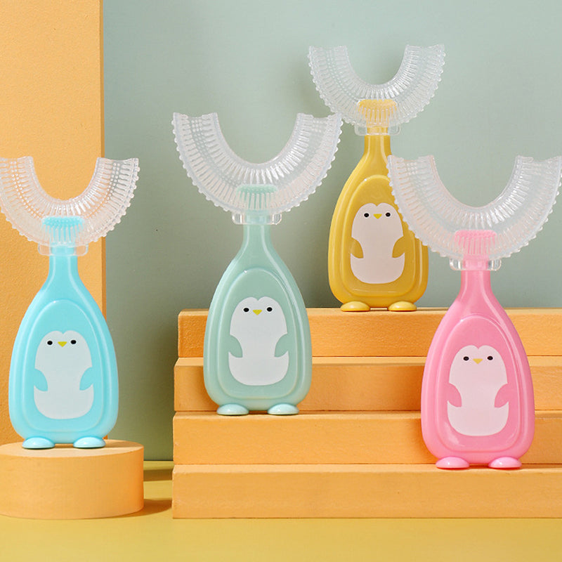 U-Shaped Silicone Toothbrush for Kids - Oral Cleaning Care