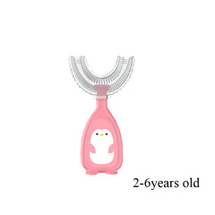U-Shaped Silicone Toothbrush for Kids - Oral Cleaning Care