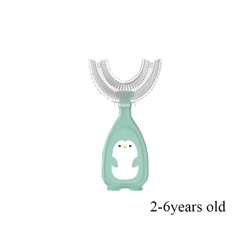 U-Shaped Silicone Toothbrush for Kids - Oral Cleaning Care