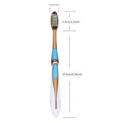 6pcs Medium Hard Hair Toothbrush, Family Pack, 2 Red, 2 Green, 2 Yellow